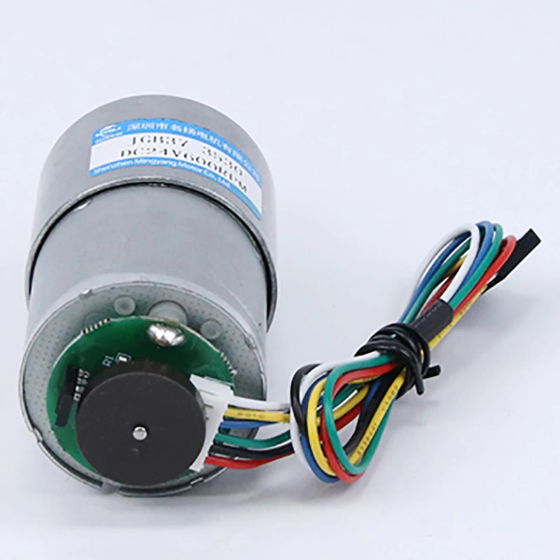 Micro moteur à engrenages 24V 12W DC, avec encodeur Hall, vitesse réglable 37MM, moteur électrique CW CCW JGB37-3530B