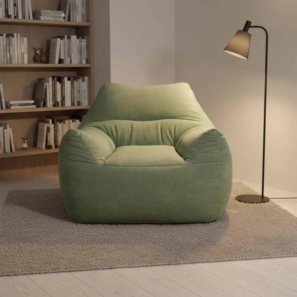 Premium Minimalist Sectional Fabric Sofa Eco-Friendly Durable One Seat Design Compressed Packaging