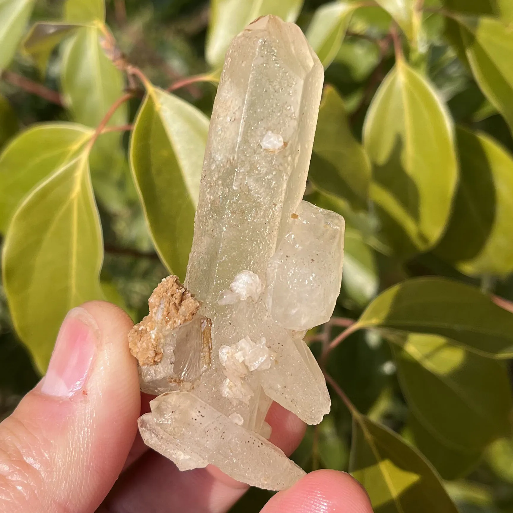 Natural white crystal and calcite symbiotic crystal cluster specimen Feng Shui energy healing stone home decoration