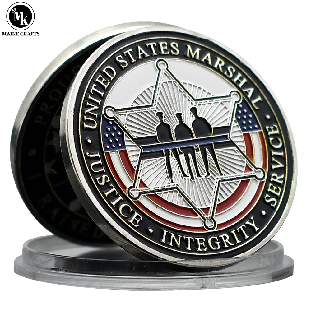 United States Marshal Service Commemorative Coin Statue of Liberty Plated Challenge Coin Collection Gift