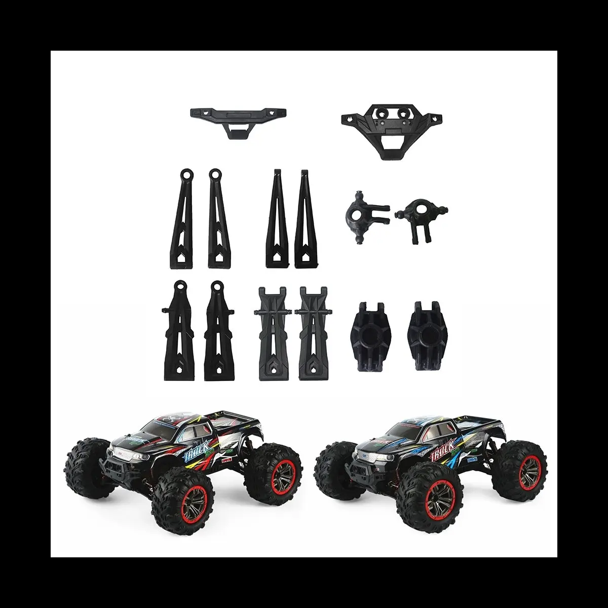 for 9125 RC Car 14 Pcs Front Rear Upper Lower Swing Arm Steering Cup Bumper [No.68 Toy]