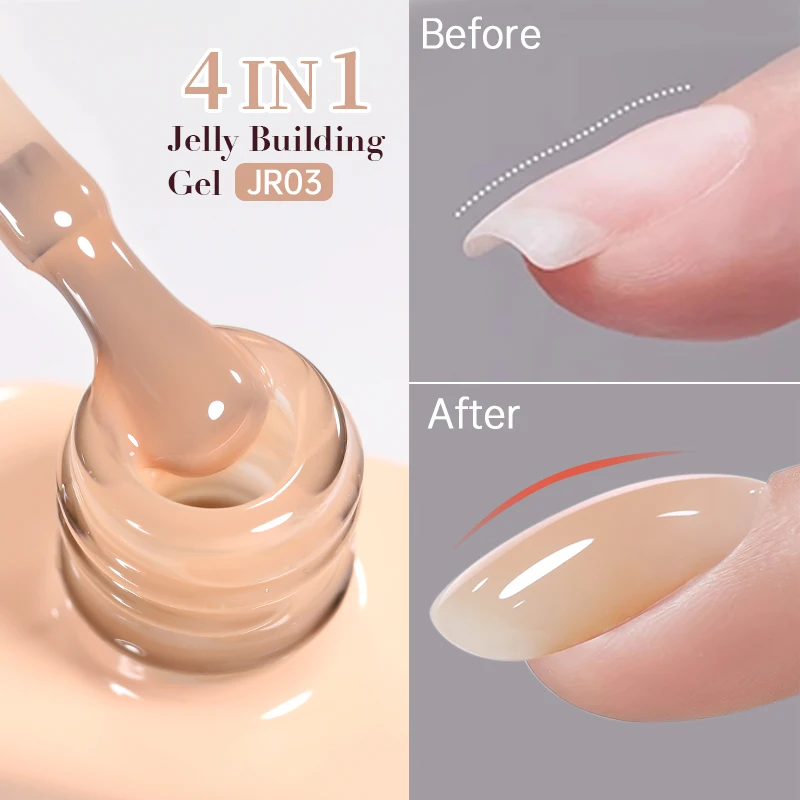 UR SUGAR 15ML Jelly Building Self Leveling Gel Nail Polish Strong Rubber Base Gel Reinforced Gel Semi Permanent UV Soak Off Nail