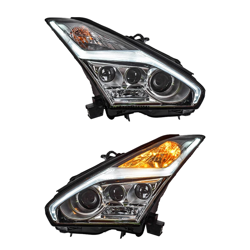 

Комплект из 2 светодиодных фар (DRL) для GTR R35, 2007-2022 гг., передние линзованные проекторы, 6000K, модернизированные передние фары