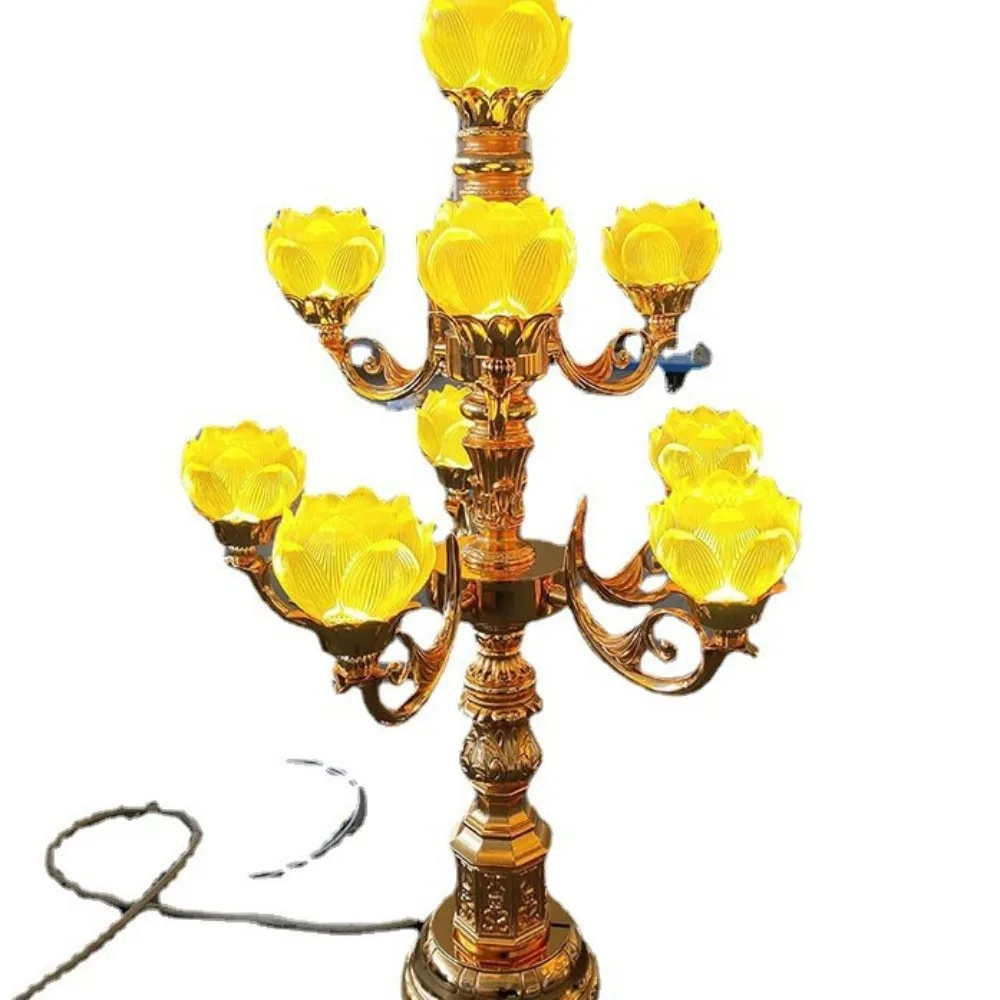 LED Colorful Lotus Lantern Plug in Electrical Supply for Light Use in Homestays and Inns Decoration