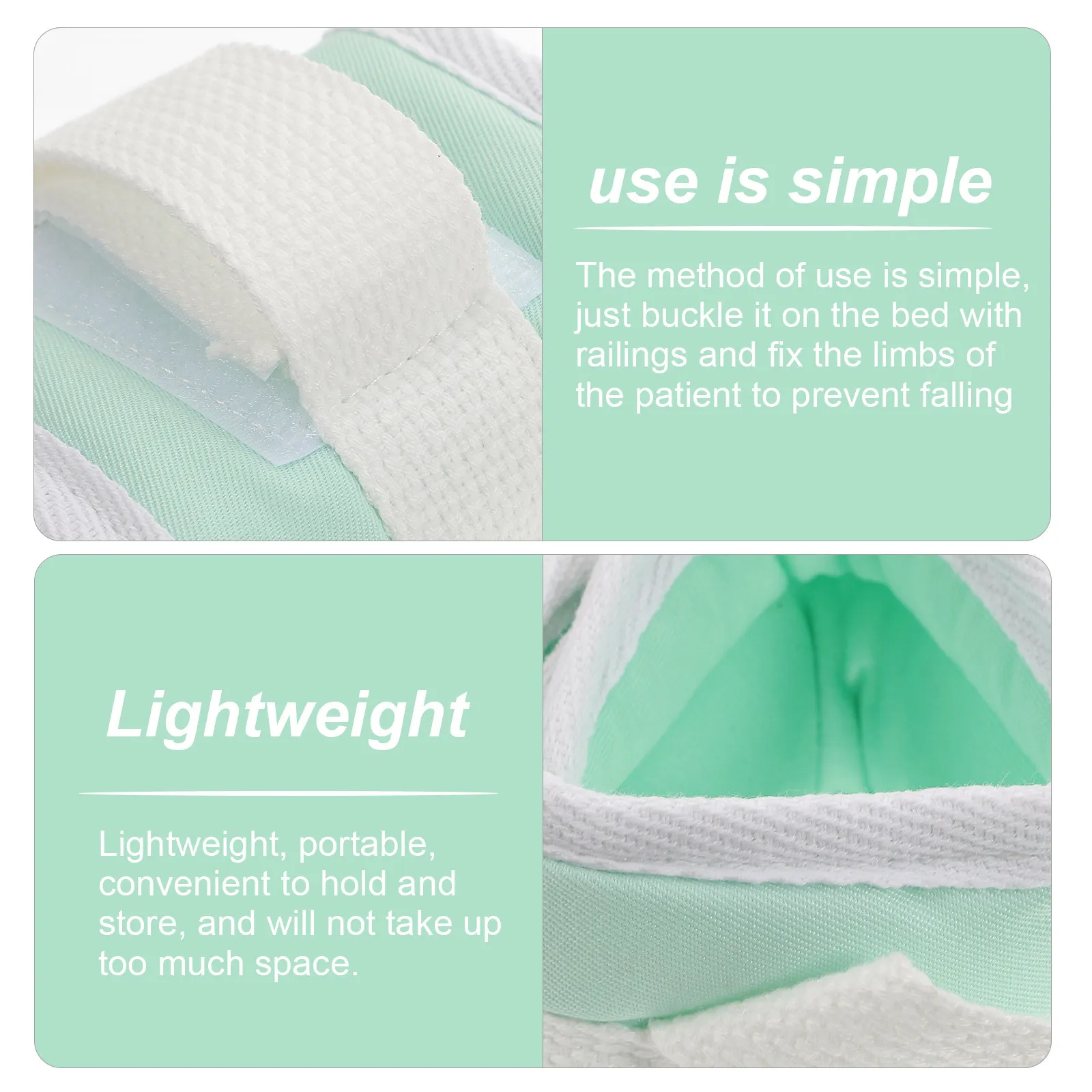 

2Pcs Patient Wrist Ankle Fixing Straps Medical Limb Belt Safety Fall Prevention Band High Grade Hospital