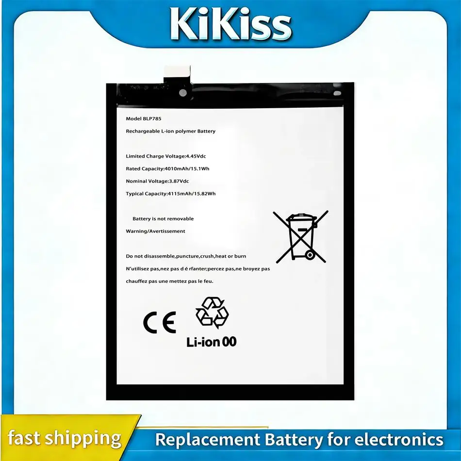 

Для Oneplus Nord Z 5G AC2001 AC2003 One Plus 1+ Долговечная батарея для мобильного телефона BLP785 4115 мАч