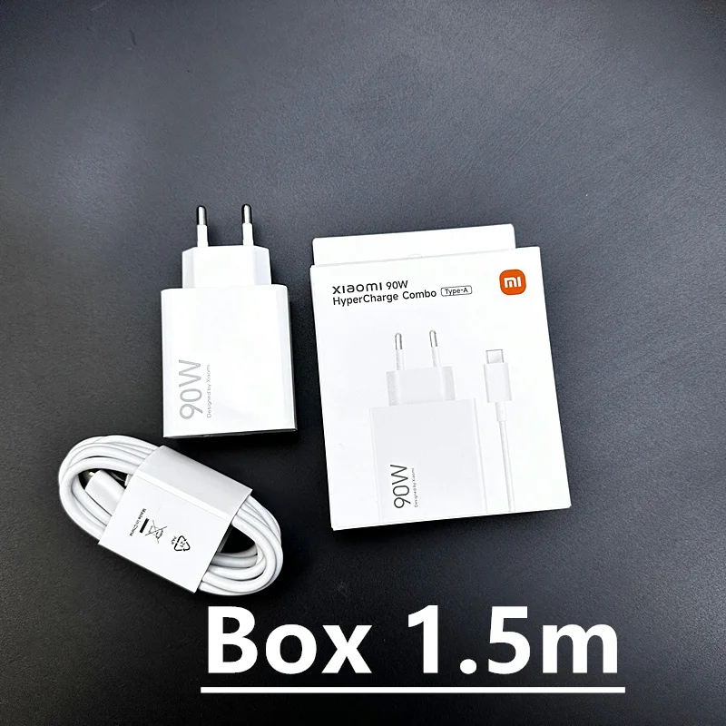 Xiaomi POCO X7 X6 F7 Pro 90W Charger EU US Turbo Charging Wall Power Adapter 1/1.5/2 M 6A Type C Cable For Mi 15 S 14 13 K80 K70 - náhled 2