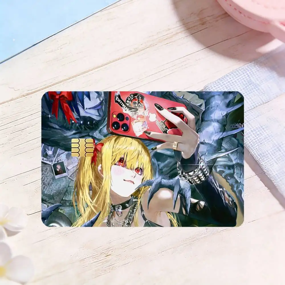 D-Death Note DN Classic Dark Anime  HD Waterproof Card Skins Protective Stickers for Credit Bank Game Cards