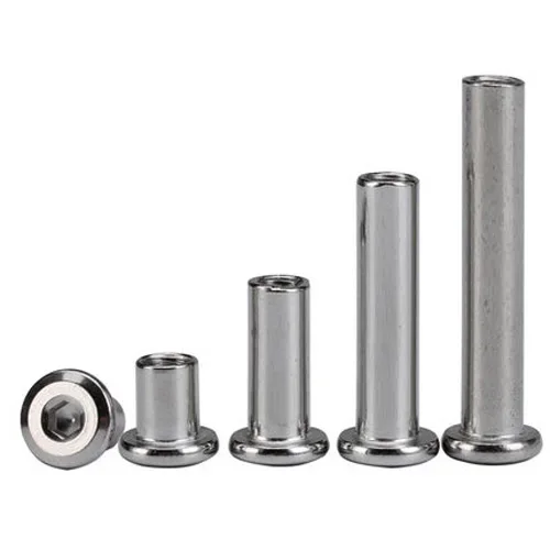 Best1 3pcs M8 Pair lock Connecting furniture screw Allen screws Knocking on the hexagonal female nail stainless steel Plywood in