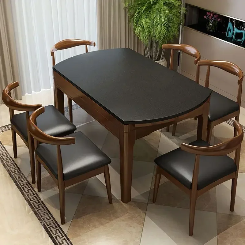 Mesa de cozinha de luxo jantar redonda mesas recepção designer sala sedentária serviço extensível frete grátis muebles elegante