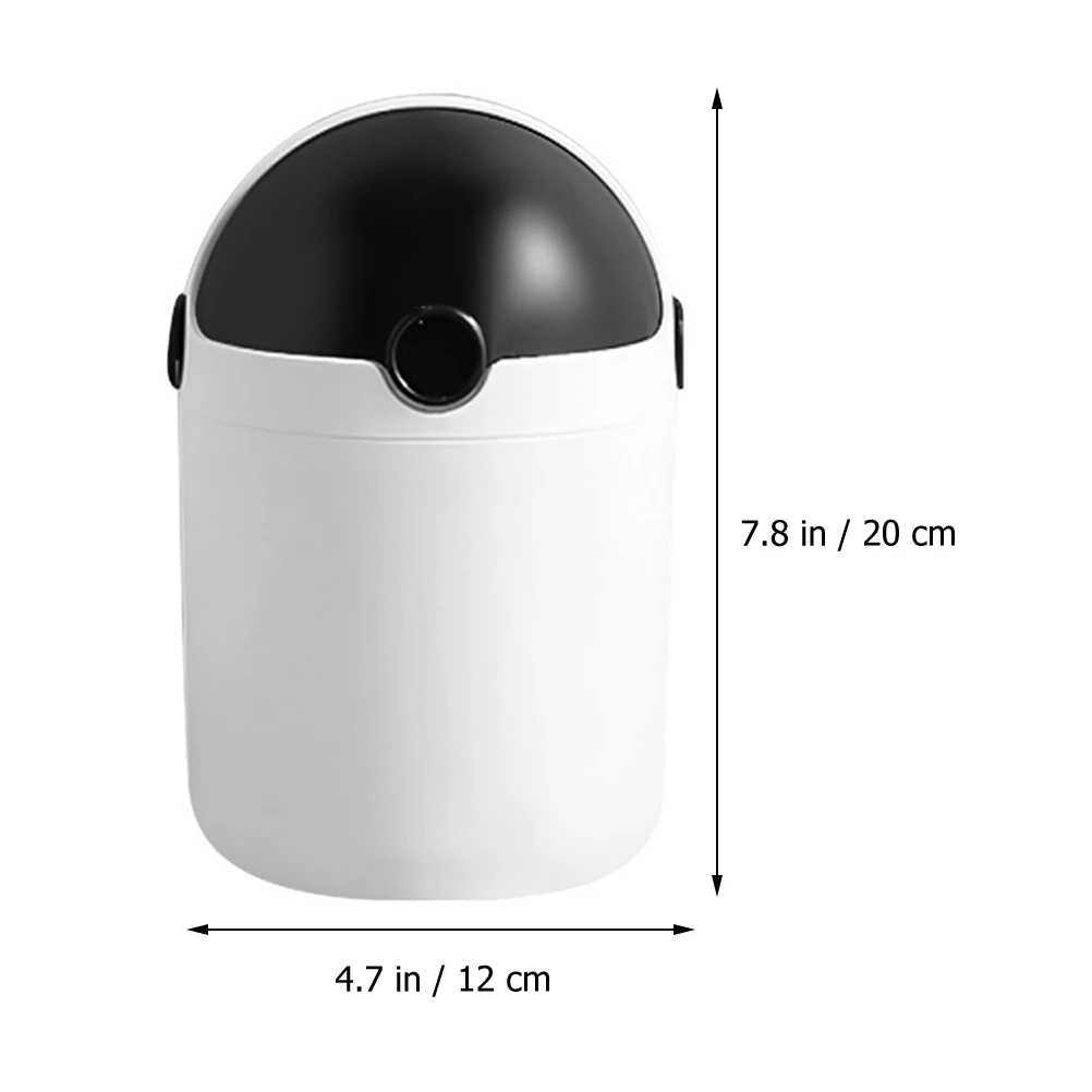 

2pcs Mini Trash Can Desktop Waste Bin Car Trash Can Compact Plastic Garbage Container For Office Home Bedroom Small Space