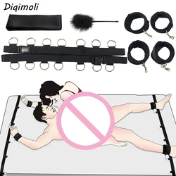 BDSM Bed Bondage Restraints Handcuffs Open Legs Shackles Couples Flirting Sex Slave Training Binding Limbs Bondage Set Sex Toys