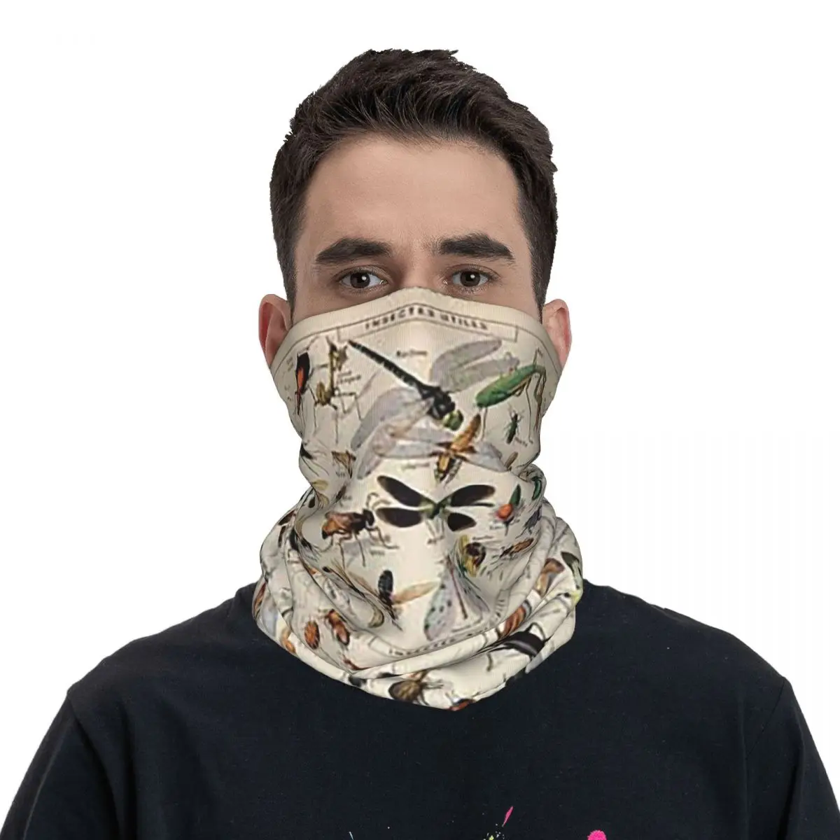 Bandana de insetos Adolphe Millot para homens e mulheres, balaclava, polainas de pescoço, máscara estampada, cachecol quente, ciclismo, adulto, inverno