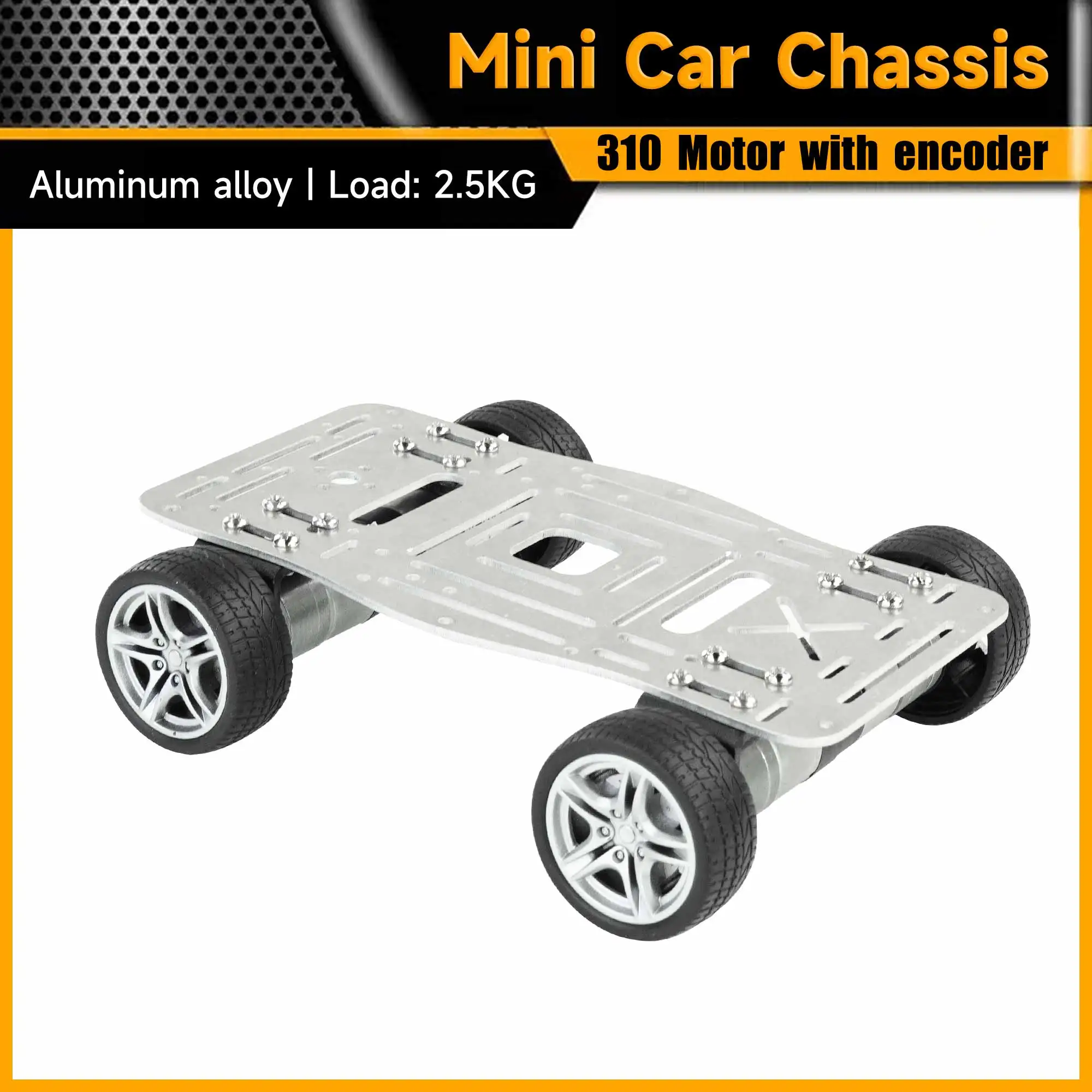 Yahboom Mini 4WD Smart Robot Car Aluminum Alloy Bottom Board Single/Double Chassis Parts 310 DC Motor For DIY Competition