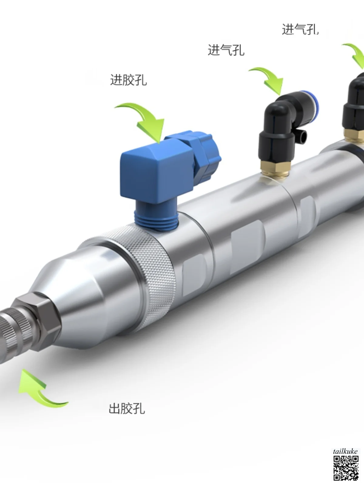 QLH-61 Silicone Dispensing Valve High Flow Rate and Viscosity, Suction Type Dispensing Valve