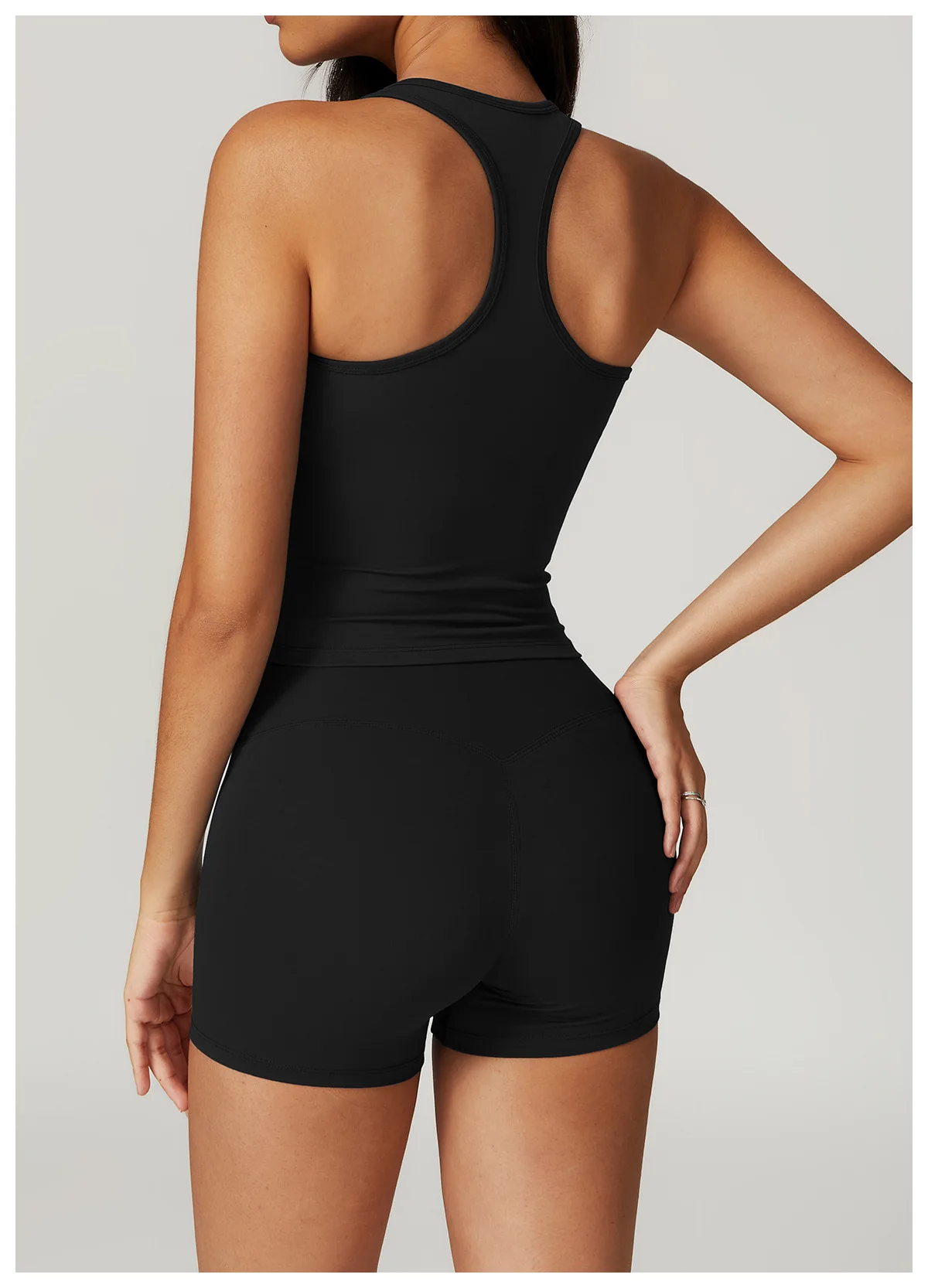 Hearuisavy Sommer Stoßfestes Yoga-Top Lauf-Tanktop für Damen Fitness Schnelltrocknende Trainingsweste Ärmelloses Sport-Top für Frauen – Detail 38