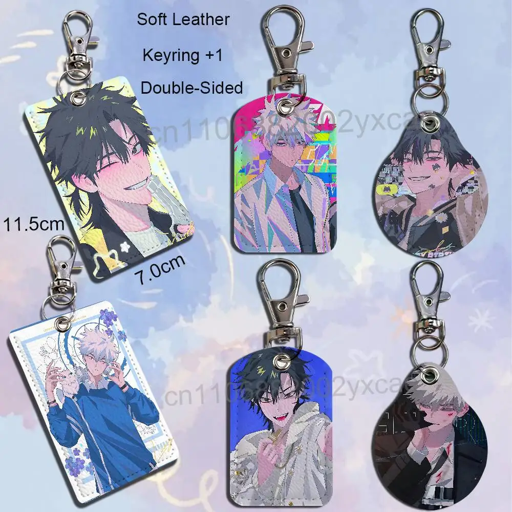 Lu Guang Cheng Xiaoshi Link Click Holder For Bank Business Work Card Holder Student Card Case Bus Card Keychain