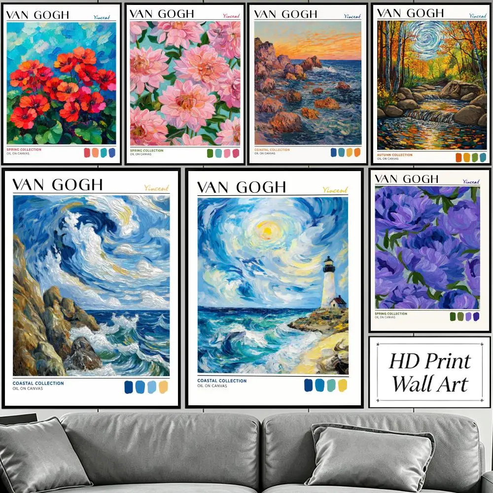 artistic Van Gogh Poster HD Poster Sophisticated Modern Aesthetic Wall Art For Living Room Bedroom Office Cafe Decor Ideal Gift