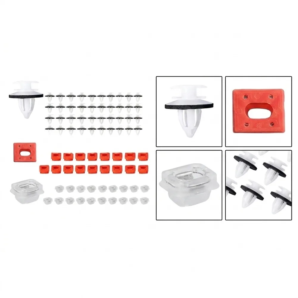 90pcs Car Door Panel Clip Bumper Mudguard Fastener Clip Interior Trim Insert Grommet Door Panel Clips For BMW 51458266814