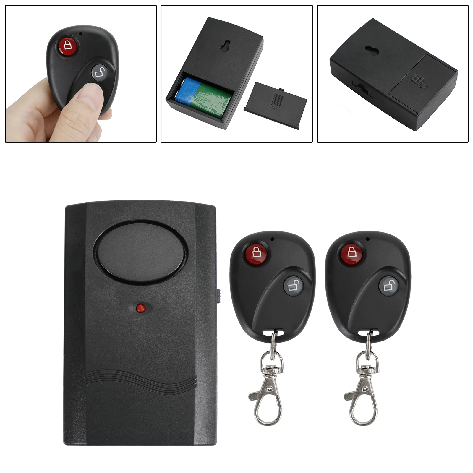 Areyourshop 12V Anti-Theft Wireless System Security Detect Remote Intelligent For Motor