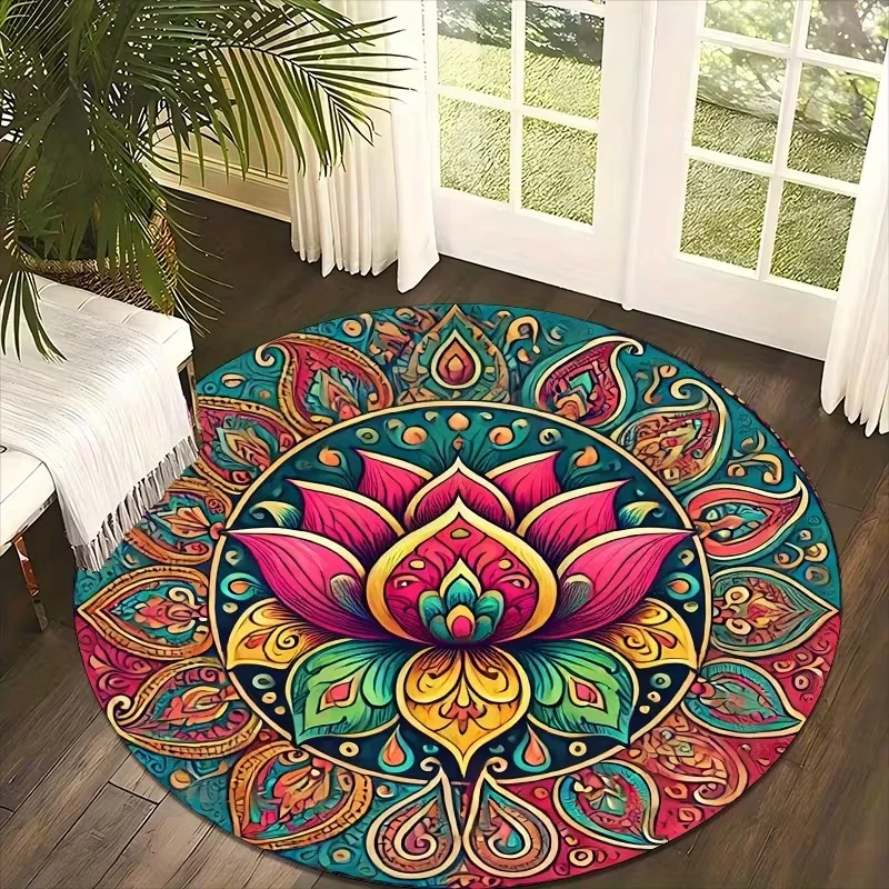 Wholesale Commercial Printing - Karpet Bulat Mandala Teratai Suci Gaya