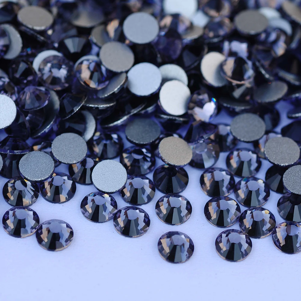 PUBRILEX No Hotfix Tansanit Strassstein Flache Rückseite Zum Aufkleben Strass Kristall DIY Nagelcharms Dekoration Glas Kleidungsstein Für Taschen – Detail 1