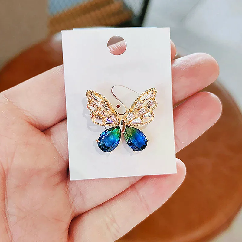 New Butterfly Brooches For Women Charm Crystal Brooch Pins Party Wedding Gifts Clothing Accessories Jewelry Gift