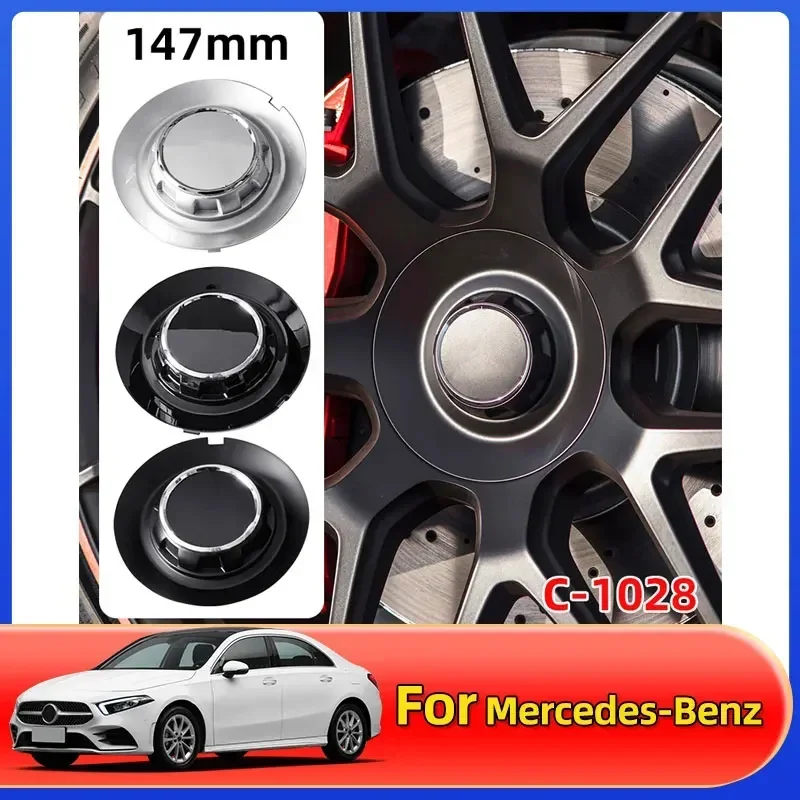 

4PCS 147mm C-1028 17028 Car Wheel Center Hub Cover Cap Badge Logo For Mercedes Benz AMG G350 G500 G63 S680 GLS600 Accessories