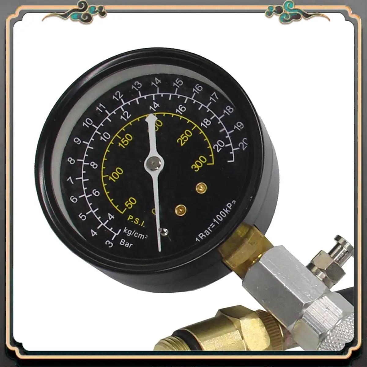 

M45K-Engine Compression Tester Testing Gauge Gage Check Test Tool Kit Fits 14Mm 18Mm Auto Diagnostic Service Tools