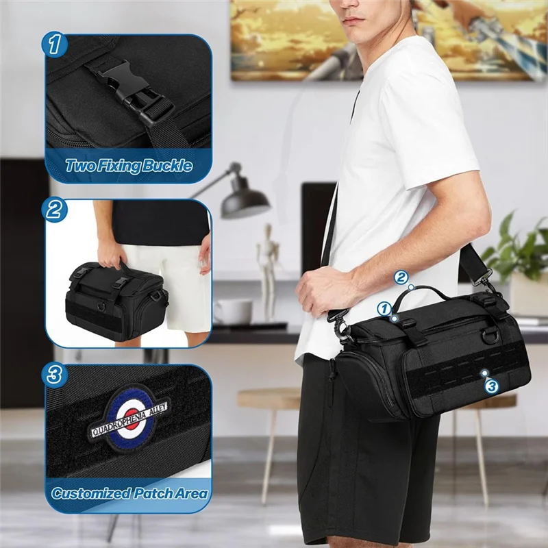 

AA86 Дорожная сумка через плечо для хранения с карманами для док-станции, адаптера переменного тока, контроллеров