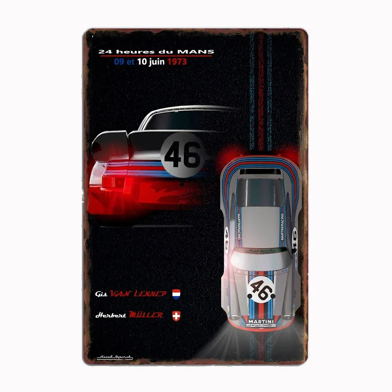 

Vintage White 911 Rsr Turbo Top Speed Classic Race Car Metal Poster Sign Club Custom Indoor Wall Tin Sign Room Decor Home Decor