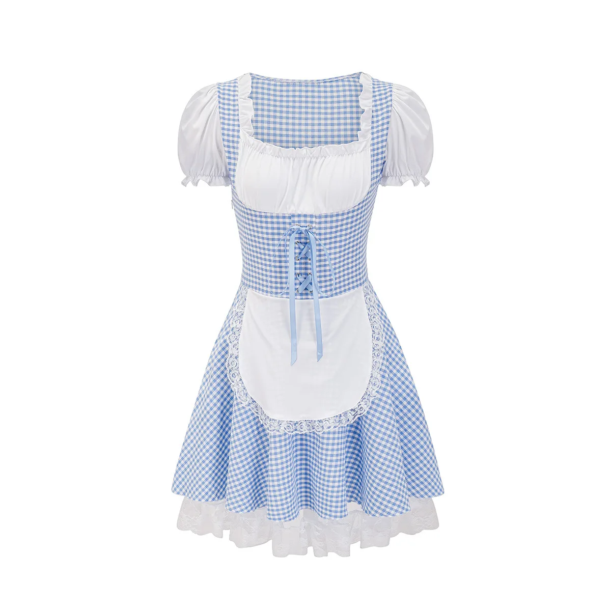 Traditionnel loween bière femme de chambre Plaid Dr orm Costume scène Performance femmes vêtements ethnique Faion hiver 2025