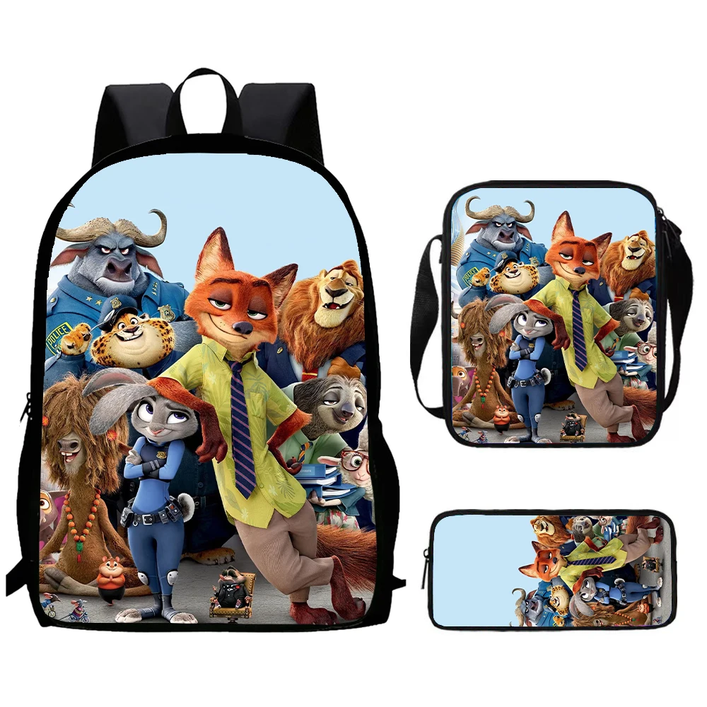 

Cartoon Zootopia Child School Backpack With Shoulder Bags Pencil Bags For Kindergarten,Light Weight School Bags For Boys Girls