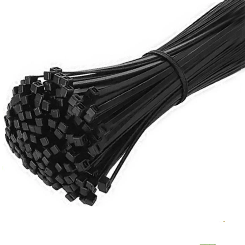 Plastic Nylon Cable Ties Self-locking Cord Ties Straps Adjustable Cables Fastening Loop Home Office Wire Zip Ties