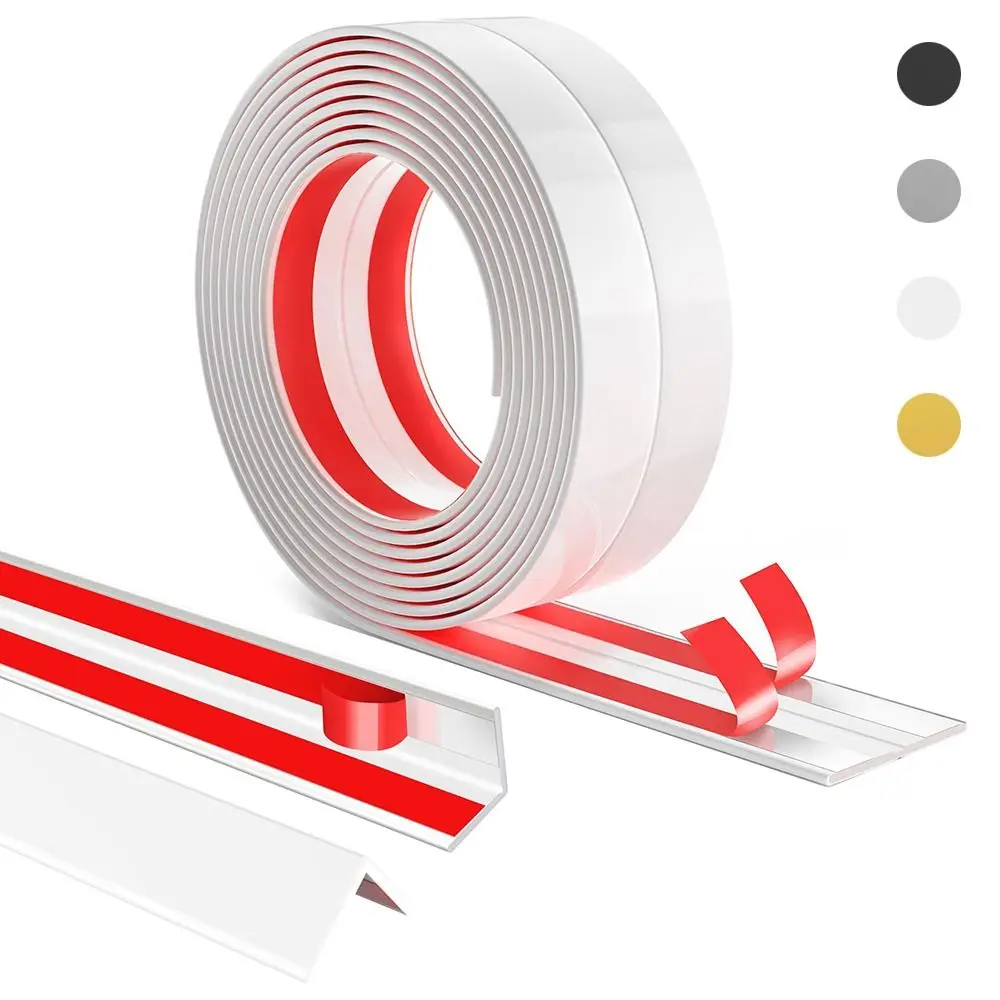 

Литая накладка L-образная самоклеящаяся переходная полоса для пола 300 см, гибкая защита дверной рамы стола, бытовая