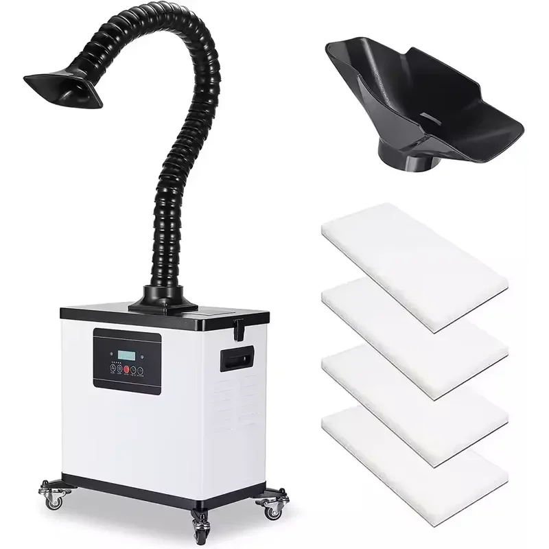 100W Portable Mini Desktop Smoke Absorber Fume Extractor Hood for Soldering Iron Welding Workbench Air Purifier Filter System