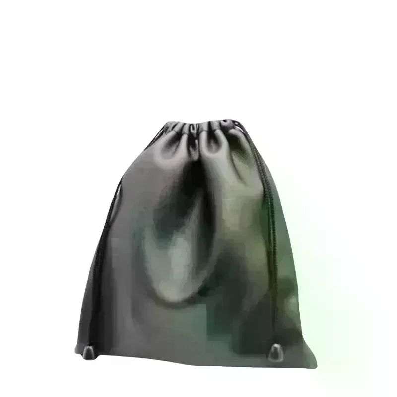 1Pcs Durable Black Dust-proof Drawstring Bag Draw String Bag Headphone Bags PU Leather Headset Bag Durable Multi Purpose Storage