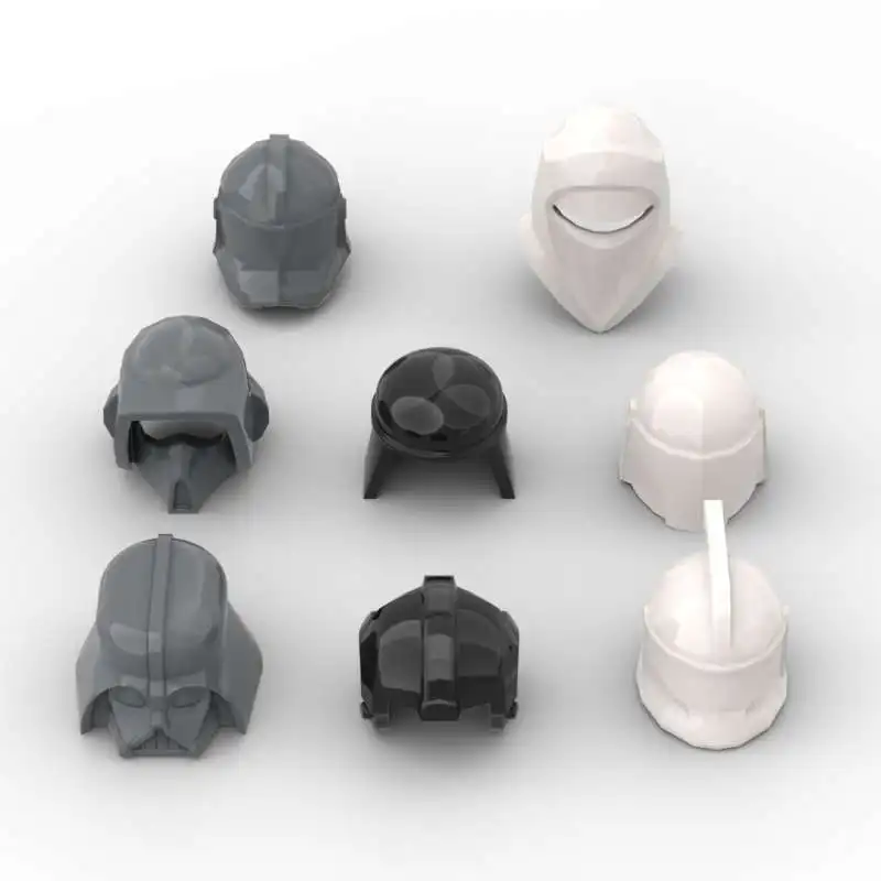 MOC 10PCS Star Series Clone Rebel Soldier 61189 Helmet Building Blocks 30408 87610 Guards 30368 Trooper Headgear Hat Bricks Toys