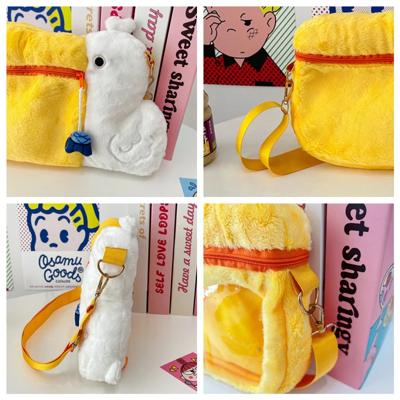 Pelican Cute Large Capacity Transparent Camera Crossbody Bags for Women Cartoon Soft Plush Lightweight Fashion JK Its Bag Girls