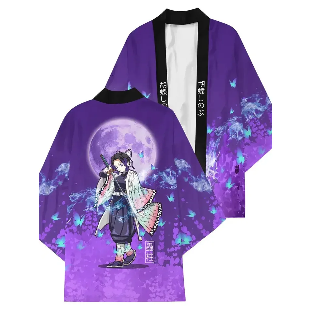 أزياء 3D الطباعة انمي ياباني كيمونو تأثيري الرجال النساء الصيف عارضة بارد الشارع قمم