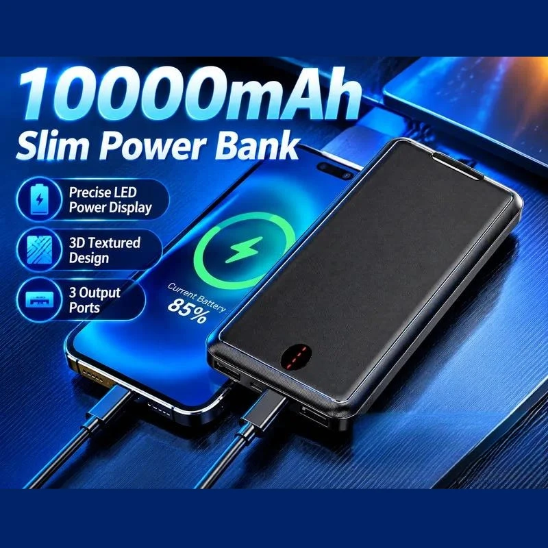 10000mAh Power Bank Large Capacity Portable Mobile Charger