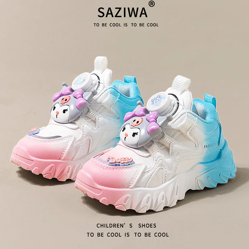 Kawaii Hello Kitty Sport Shoes Sanrio Kids Board Shoes Anime Cinnamorol Shoes Kuromi Tennis Shoes Children Basket Shoes