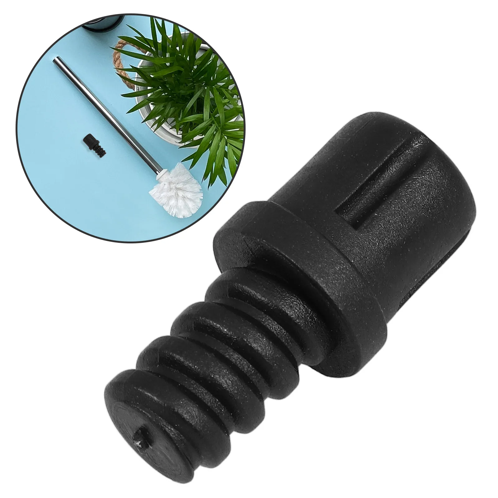 

6Pcs Toilet Brush Pole Connector Ergonomic Threaded Tip Replacement Adapter for Brush Handle Disassembly Easy Install Bathroom