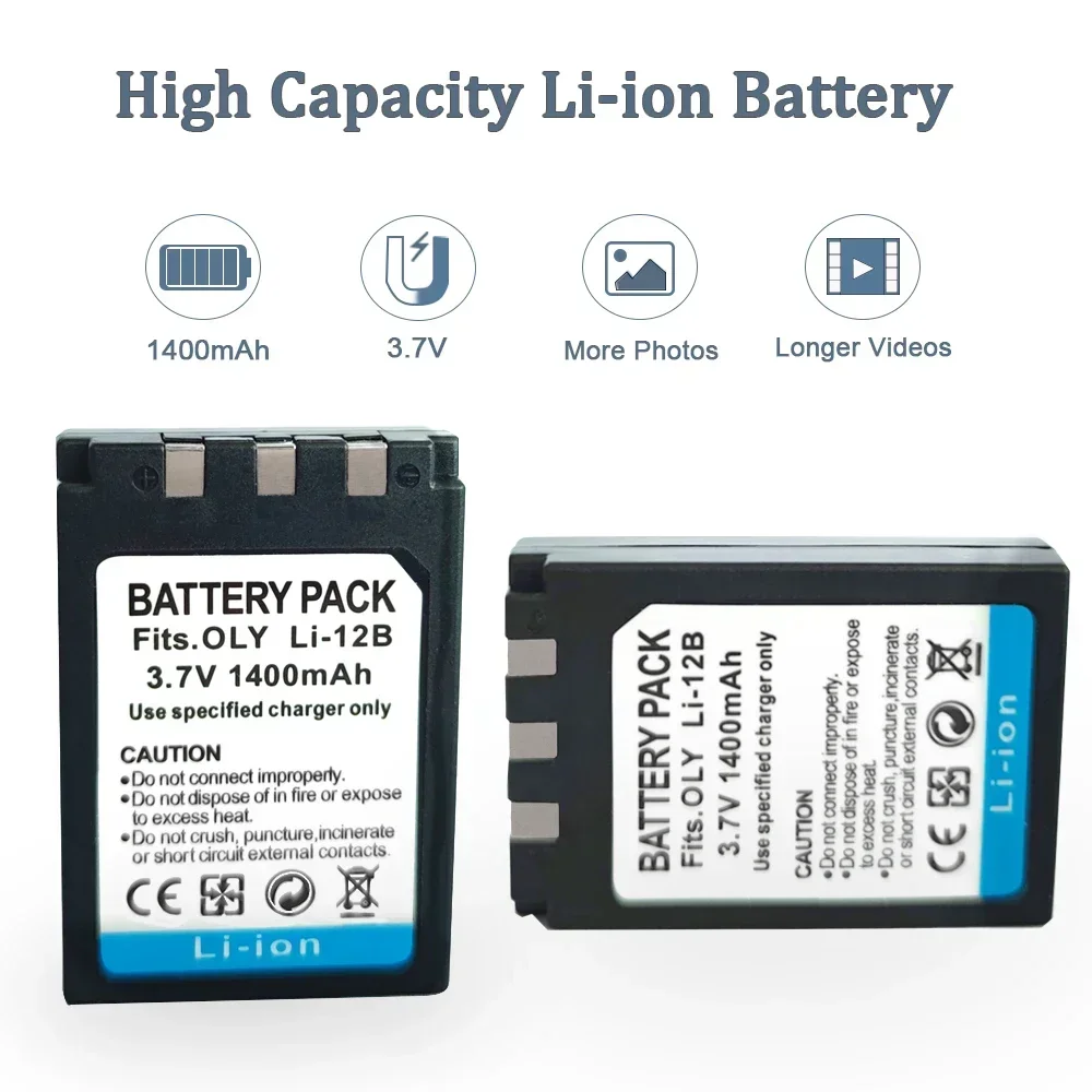 Akumulator 1400mAh LI-10B LI10B LI-12B LI12B do baterii Olympus U300,U400,U410,U500,U600,U80,U810,U1000,C50,C60,C70.C770