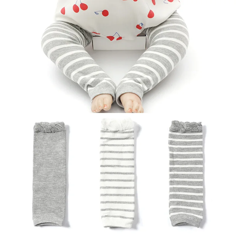 KID\'S BASIC Baby Knee Pads Korean Version Simple Air Conditioning Anti-cold Anti-fall Crawling Children\'s Baby 28cm Stocking