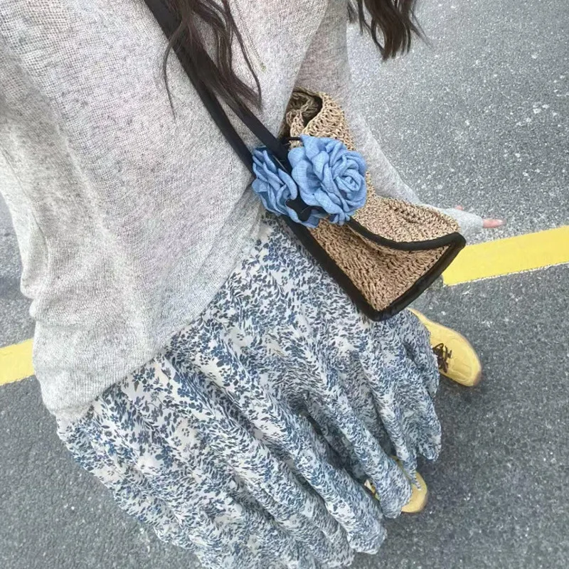 Stylish Beautiful Half Skirt Women Summer New Loose High Waist Floral Print Korean Style Commute A-Line Women Half Body Skirt