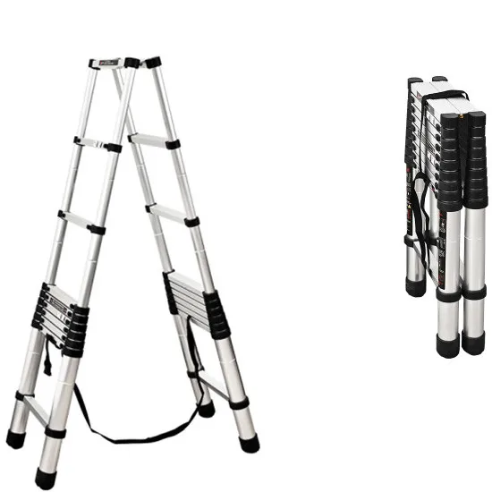 Telescopic Ladder 5.6M Retractable Loft Ladder Extension Ladder 15 Meter