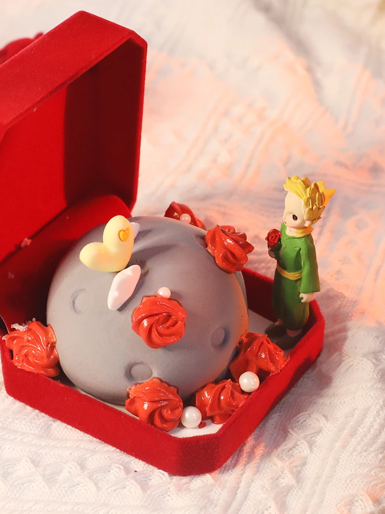 Red Rose Little Prince Children Kid Happy Birthday Cake Topper Wedding Party Supplies Baby Shower Girl Boy Fox Rose Sweet Gifts