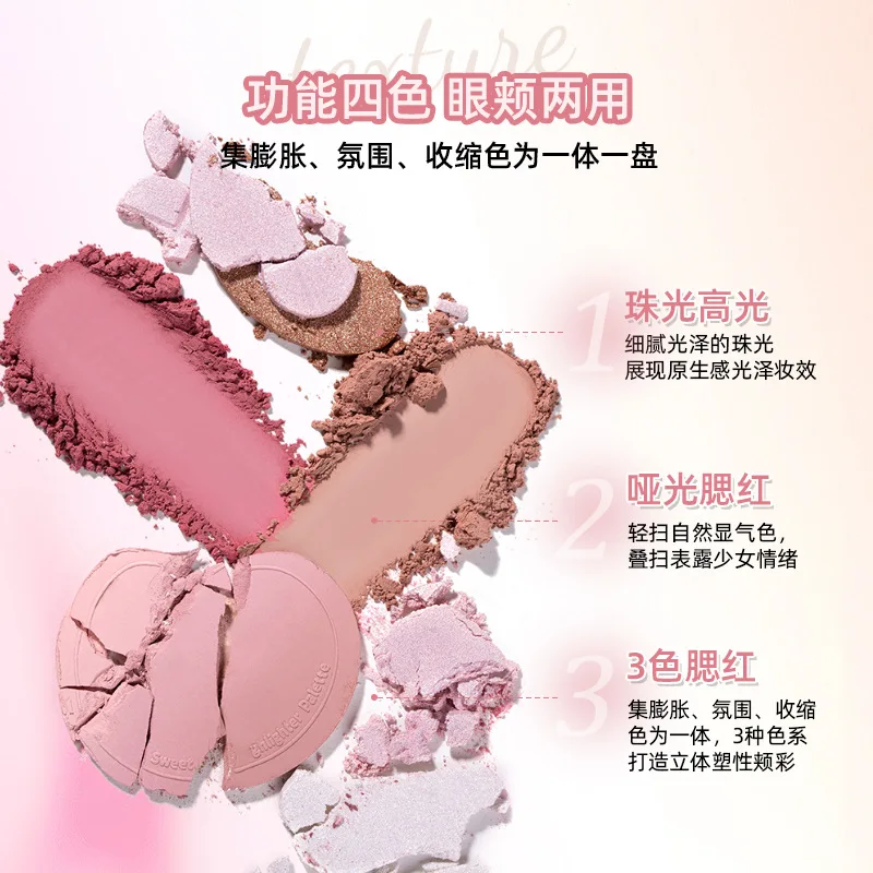 RMT changement progressif blush disque polyvalent visage éclaircissant extension couleur rétrécissement couleur haute brillance toilettage blush