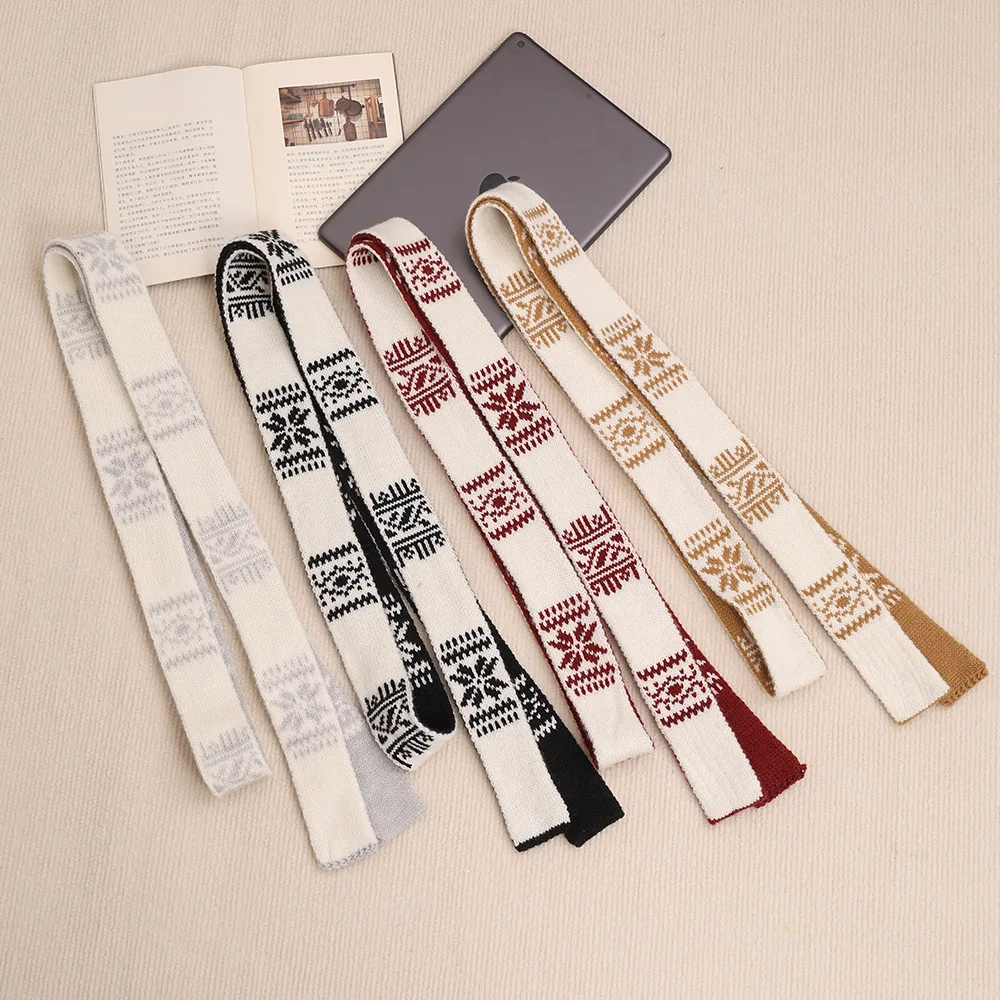 

Korean Spring Summer Boho Long Small Long Scarf Tribal Scarf For Girl Women Female Plush Belt Scarf Headband Neck Scarf Snood